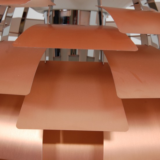 Poul Henningsen nyrenoveret kobber Kogle lampe 84 Cm.