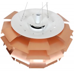 Poul Henningsen nyrenoveret kobber Kogle lampe 84 Cm.