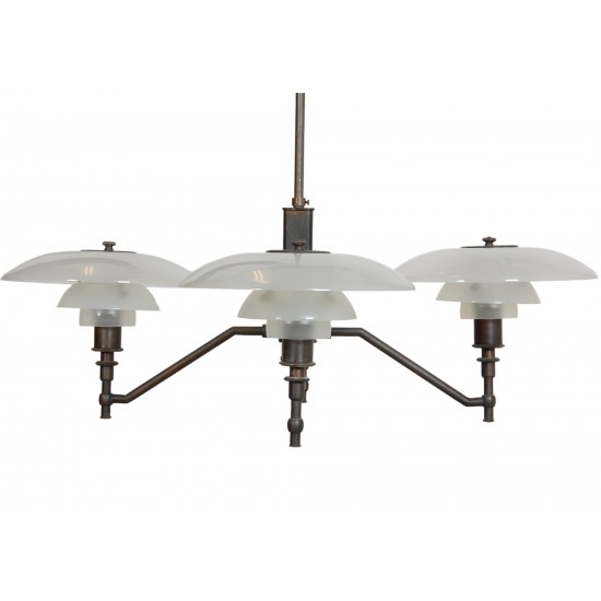 Poul Henningsen Academy chandelier PH3/2 from the 1930's