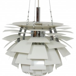 Poul Henningsen hvid Kogle lampe 48 Cm