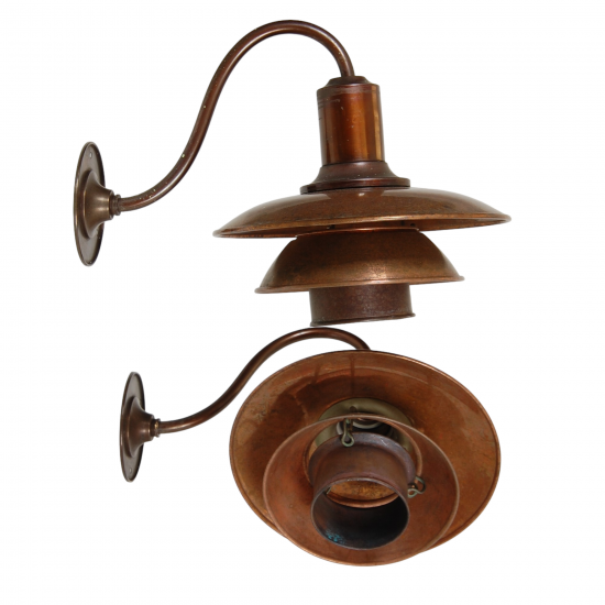Set Poul Henningsen wall lamps of copper