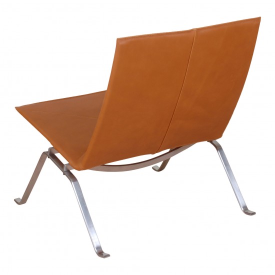 Poul Kjærholm PK-22 armchair with cognac aniline leather