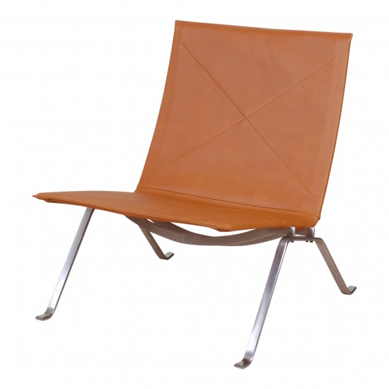 Poul Kjærholm PK-22 armchair with cognac aniline leather