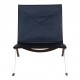 Poul Kjærholm PK-22 lounge chair reupholstered in leather