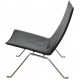 Poul Kjærholm PK-22 chair in original black leather 2010