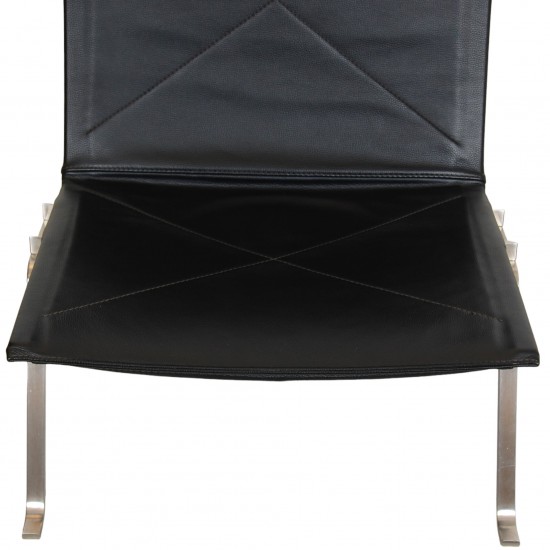 Poul Kjærholm PK-22 chair in original black leather 2010