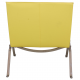 Poul Kjærholm PK-22 lounge chair in yellow fabric