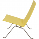 Poul Kjærholm PK-22 lounge chair in yellow fabric