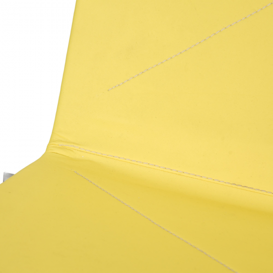 Poul Kjærholm PK-22 lounge chair in yellow fabric