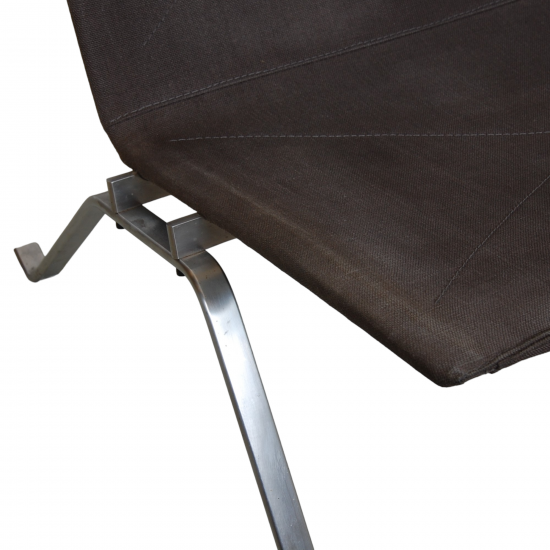 Poul Kjærholm PK-22 lounge chair in dark grey canvas fabric
