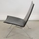 Poul Kjærholm PK-22 lounge chair in patinated black leather