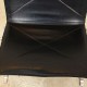 Poul Kjærholm PK-22 lounge chair in patinated black leather