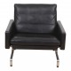 Poul Kjærholm Set of PK-31 black patinated leather armchairs