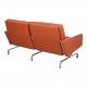 Poul Kjærholm PK-31/2 sofa from Kold Christensen with cognac leather