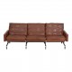 Poul Kjærholm PK-31/3 sofa i patineret brunt læder fra Kold Christensen