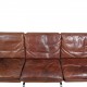 Poul Kjærholm PK-31/3 sofa i patineret brunt læder