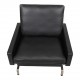 Poul Kjærholm PK-31/1 Armchair newly upholstered in black aniline leather 