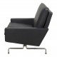 Poul Kjærholm PK-31/1 Armchair newly upholstered in black aniline leather 