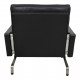 Poul Kjærholm PK-31/1 Armchair newly upholstered in black aniline leather 