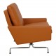 Poul Kjærholm PK-31/1 Lounge chair reupholstered in cognac Nevada aniline leather