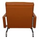 Poul Kjærholm PK-31/1 Lounge chair reupholstered in cognac Nevada aniline leather