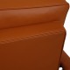 Poul Kjærholm PK-31/1 Lounge chair reupholstered in cognac Nevada aniline leather