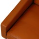 Poul Kjærholm PK-31/1 Lounge chair reupholstered in cognac Nevada aniline leather