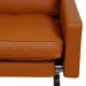Poul Kjærholm PK-31/1 Lounge chair reupholstered in cognac Nevada aniline leather