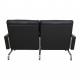 Poul Kjærholm PK-31/2 2person sofa, newly upholstered with black aniline leather