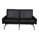 Poul Kjærholm PK-31/2 2person sofa, newly upholstered with black aniline leather