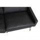 Poul Kjærholm PK-31/2 2person sofa, newly upholstered with black aniline leather