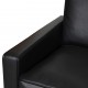 Poul Kjærholm PK31/3 sofa i sort anilin læder
