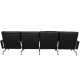 Poul Kjærholm PK-31 4.seater sofa reupholstered in black aniline leather