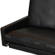 Poul Kjærholm PK-31 4.seater sofa reupholstered in black aniline leather