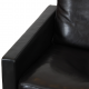 Poul Kjærholm PK-31/1 lounge chair in black leather by Kold Christensen