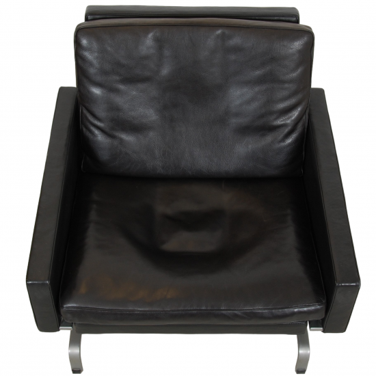 Poul Kjærholm PK-31/1 lounge chair in black leather by Kold Christensen