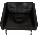 Poul Kjærholm PK-31/1 lounge chair in black leather by Kold Christensen