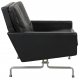 Poul Kjærholm PK-31/1 lounge chair in black leather by Kold Christensen