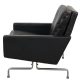 Poul Kjærholm PK-31/1 lounge chair in black leather by Kold Christensen