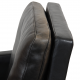 Poul Kjærholm PK-31/1 lounge chair in black leather by Kold Christensen