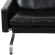 Poul Kjærholm PK-31/1 lounge chair in black leather by Kold Christensen