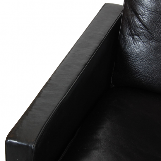 Poul Kjærholm PK-31/1 lounge chair in black leather by Kold Christensen