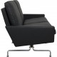 Poul Kjærholm PK-31 2.seater sofa reupholstered in black Bizon leather