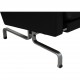 Poul Kjærholm PK-31 2.seater sofa reupholstered in black Bizon leather