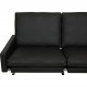 Poul Kjærholm PK-31 2.seater sofa reupholstered in black Bizon leather