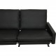 Poul Kjærholm PK-31 2.seater sofa reupholstered in black Bizon leather