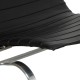 Poul Kjærholm PK-20 lounge chair in black Aura leather