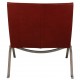 Poul Kjærholm PK-22 chair in indian red aniline leather