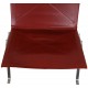 Poul Kjærholm PK-22 chair in indian red aniline leather