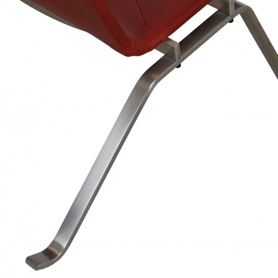 Poul Kjærholm PK-22 chair in indian red aniline leather